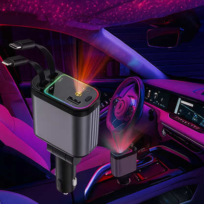 Projeksiyonlu 66W Hızlı Araç Şarj Cihazı